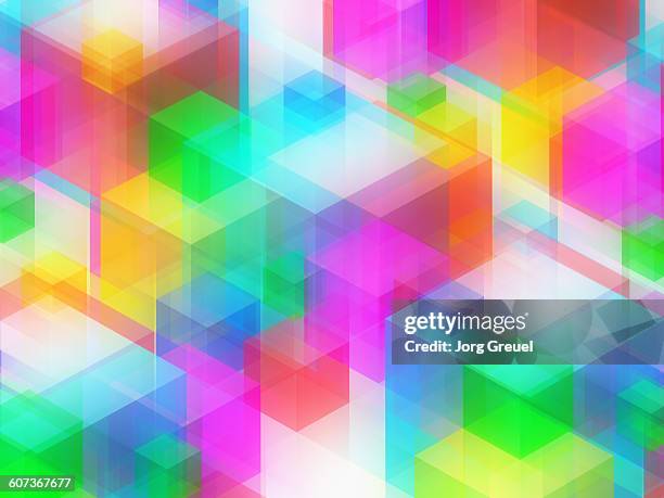 multicoloured cubes - cubes pattern stock illustrations