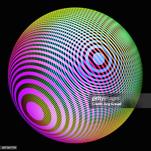 prismatic colours sphere - concentric stock illustrations