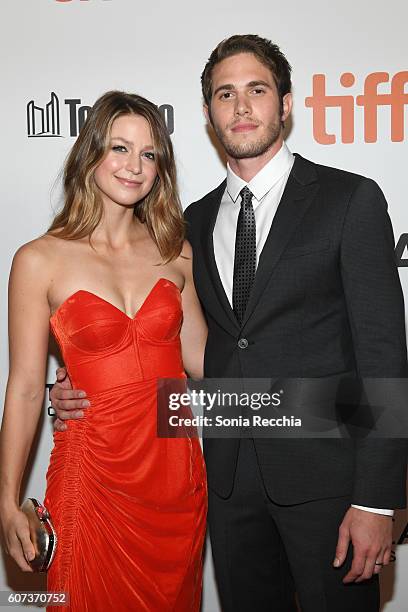 Melissa Benoist and husband actor Blake Jenner attend 'The Edge Of Seventeen' premiere during the 2016 Toronto International Film Festival at Roy...