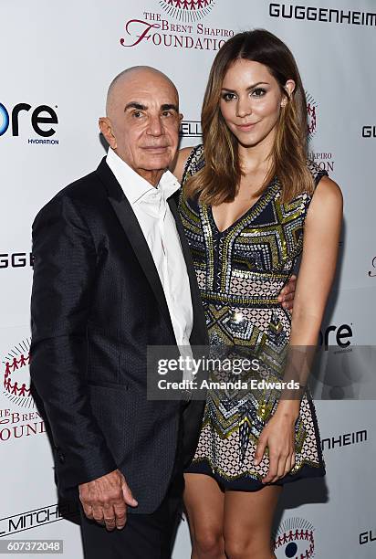 Lawyer Robert Shapiro and singer Katharine McPhee arrive at the Annual Brent Shapiro Foundation for Alcohol and Drug Prevention Summer Spectacular on...