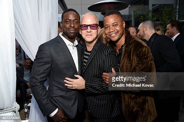 Actor Sterling K. Brown, writer/producer/director Ryan Murphy and actor Cuba Gooding Jr. At Vanity Fair And FX's Annual Primetime Emmy Nominations...
