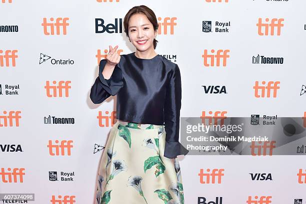 Actress Han Ji-min attends 'The Age of Shadows' premiere during the 2016 Toronto International Film Festival at The Elgin on September 17, 2016 in...