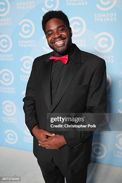 Comedian Ron Funches attends the Comedy Central Pre-Emmys Party at Boulevard3 on September 17, 2016 in Hollywood, California.