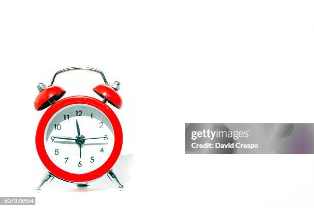 red clock - number 7 clock stock pictures, royalty-free photos & images