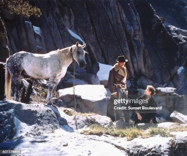 Gary Cooper as Robert Jordan and Ingrid Bergman as Maria star in the 1943 film For Whom the Bell Tolls. Sam Wood directed the film, based on a book...