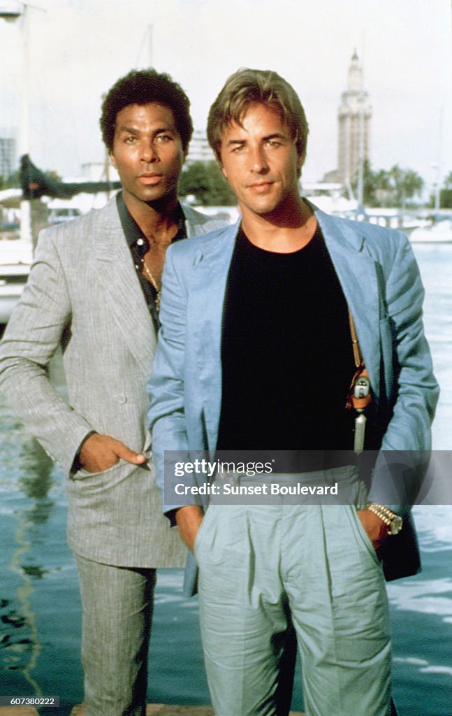 Philip Michael Thomas And Don Johnson in 'Miami Vice'