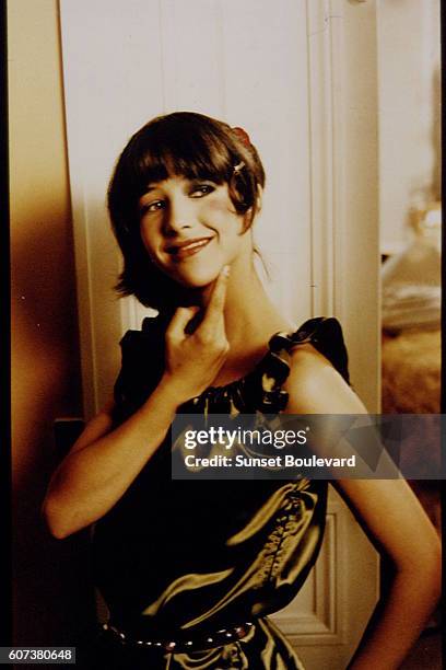 French actress Sophie Marceau on the set of La Boum, written and directed by Claude Pinoteau.