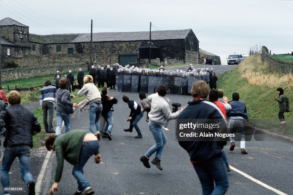 Striking Miners and Police