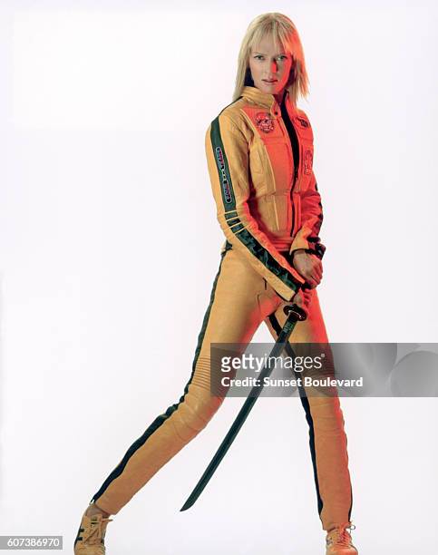 Hollywood screen goddess, Uma Thurman stars in "Kill Bill: Volume 1" directed by Quentin Tarantino in 2003.