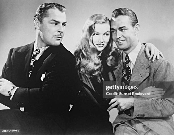 Brian Donlevy , Veronica Lake and Alan Ladd in the 1942 American film "The Glass Key" , directed by Stuart Heisler.