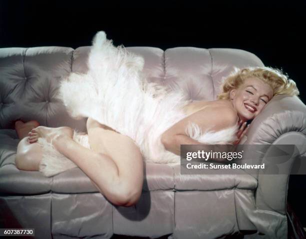 American actress, singer, model and sex symbol Marilyn Monroe on the set of The Prince and the Showgirl, directed by Laurence Olivier.