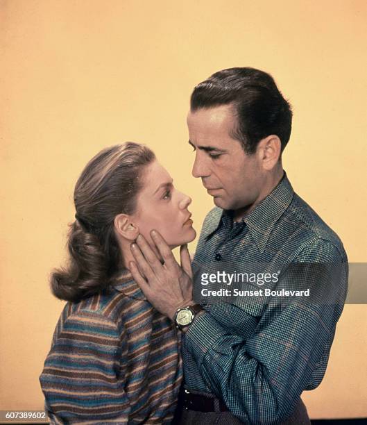 American actress Lauren Bacall with her husband actor Humphrey Bogart.