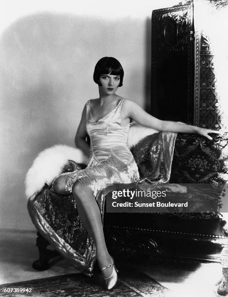 Actress Louise Brooks on the set of Pandora's Box.