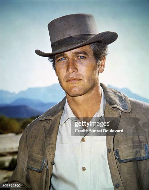 American actor Paul Newman on the set of Butch Cassidy and the Sundance Kid, directed by George Roy Hill.