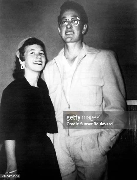 American singer and musician Buddy Holly with his high school girlfriend, Echo McGuire, circa 1956.