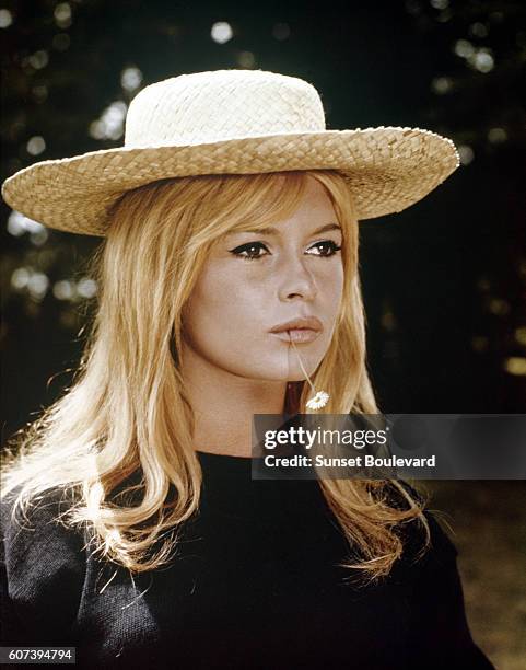 French actress Brigitte Bardot on the set of Vie Privée, written and directed by Louis Malle.