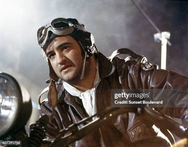 John Belushi on the set of "1941".