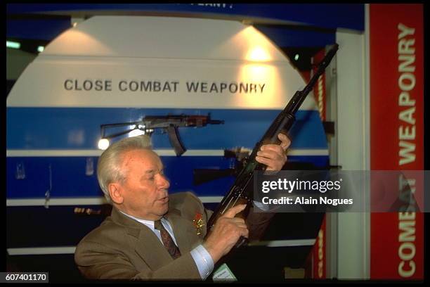 Russian Lieutenant General Mikhail Kalashnikov, most famous for designing the AK-47 assault rifle, the AKM and the AK-74.