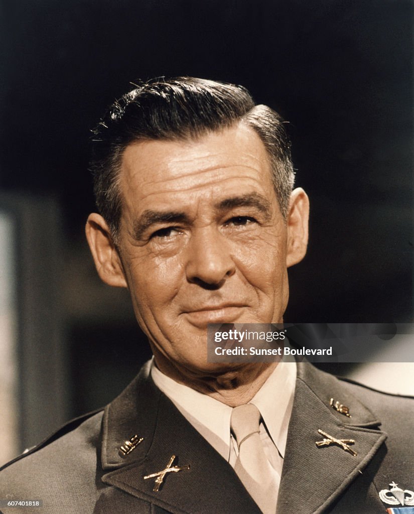 Robert Ryan on the set of The Dirty Dozen