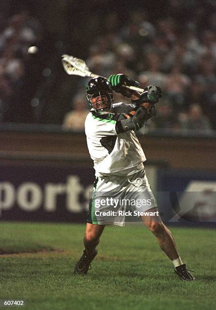 Paul Gait takes a reverse shot on net against the Rochester Rattlers in their Major League Lacrosse game at Frontier Field in Rochester, New York....