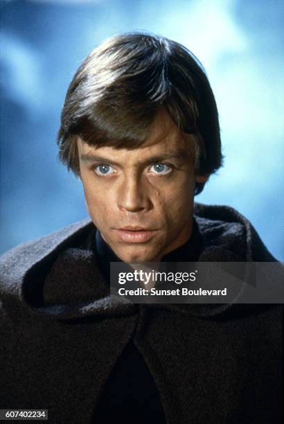 American actor Mark Hamill on the set of Star Wars: Episode VI - Return of the Jedi directed by Welsh Richard Marquand.