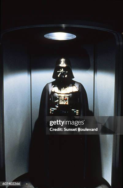 British actor David Prowse on the set of Star Wars: Episode VI - Return of the Jedi directed by Welsh Richard Marquand.