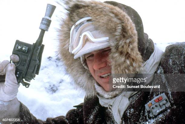 American actor Harrison Ford on the set of Star Wars: Episode V - The Empire Strikes Back directed by Irvin Kershner.