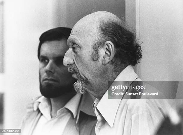 American director Irvin Kershner on the set of hsi movie Star Wars: Episode V - The Empire Strikes Back.