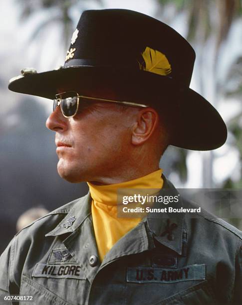 American actor Robert Duvall on the set of the film Apocalypse Now, directed by Francis Ford Coppola and based on Joseph Conrad's novel Heart of...