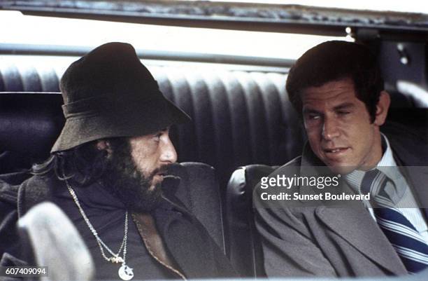 American actor Al Pacino on the set of Serpico, based on the book by Peter Maas and directed by Sidney Lumet.