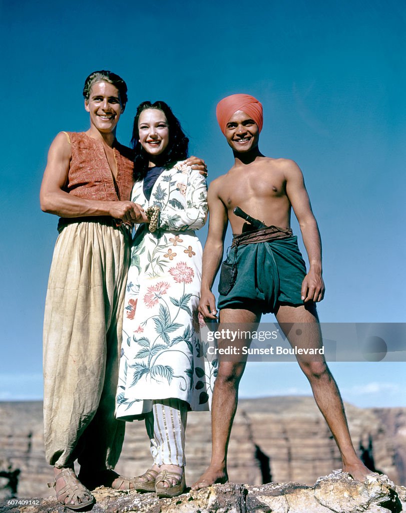 On the set of The Thief of Bagdad
