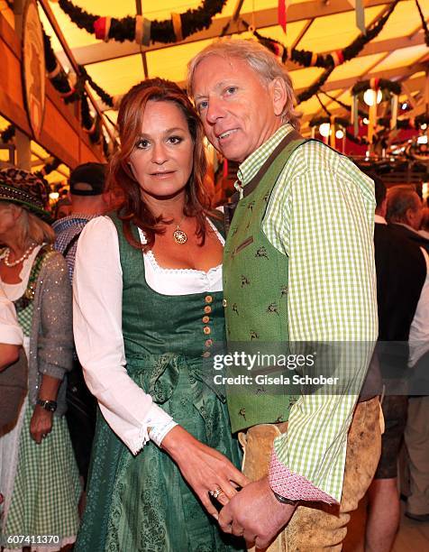 Andrea Berg and her husband Uli, Ulrich Ferber during the opening of the oktoberfest 2016 at the Schottenhamel beer tent at Theresienwiese on...