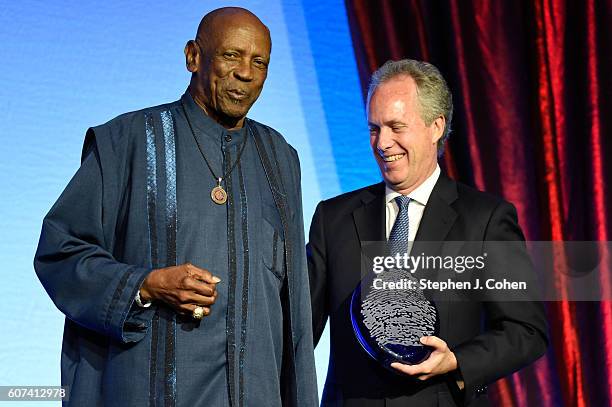 Louis Gossett, Jr. And Louisville Mayor Greg Fischer attends the 2016 Muhammad Ali Humanitarian Awards at Marriott Louisville Downtown on September...