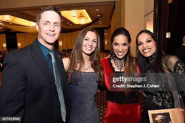 Andrew Sherwood, Amber Gell, Rasheda Ali, and Jamillah Ali attends the 2016 Muhammad Ali Humanitarian Awards at Marriott Louisville Downtown on...