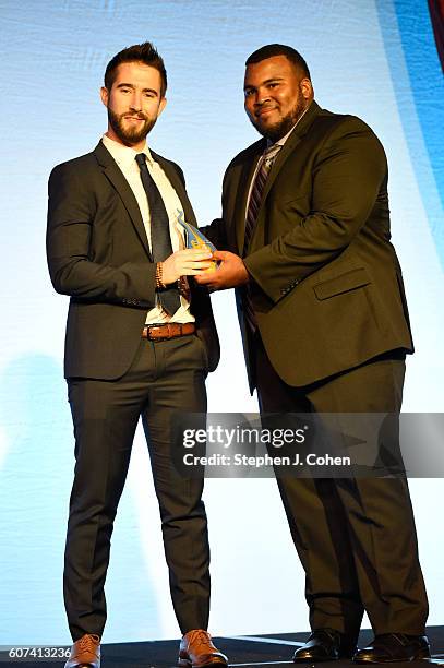 Curt Bowen and Asaad Amin attends the 2016 Muhammad Ali Humanitarian Awards at Marriott Louisville Downtown on September 17, 2016 in Louisville,...