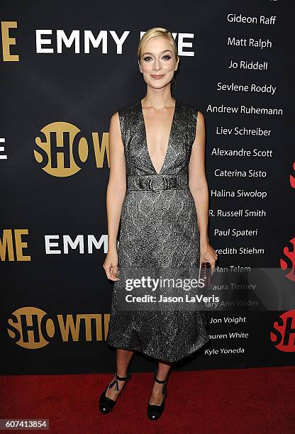 Actress Caitlin Fitzgerald attends the Showtime Emmy eve party at Sunset Tower on September 17, 2016 in West Hollywood, California.