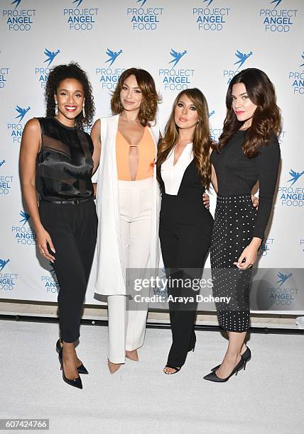 Jeimy Osorio, Patricia de Leon, Vanessa Villela and Angelica Celaya attend the Project Angel Food's Angel Awards 2016 Honoring Lisa Rinna, Mitch...