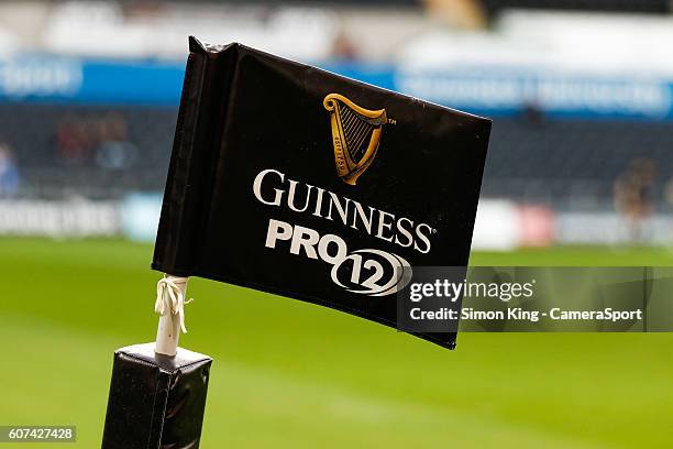 General view of Liberty Stadium, home of Ospreys during the Guinness PRO12 Round 3 match between Ospreys and Benetton Rugby Treviso at Liberty...