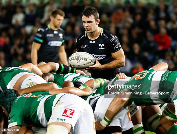 Tom Habberfield of Ospreys during the Guinness PRO12 Round 3 match between Ospreys and Benetton Rugby Treviso at Liberty Stadium on September 17,...