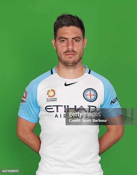 Bruno Fornaroli poses during the Melbourne City FC A-League headshots session on September 16, 2016 in Melbourne, Australia.