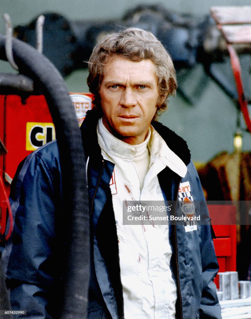 On the set of 'Le Mans'