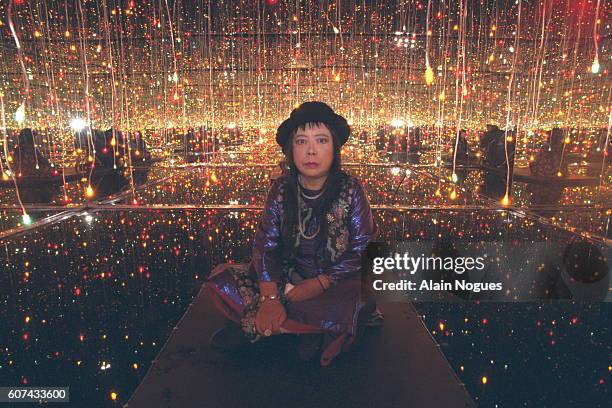 Yayoi Kusama exhibition at 3 Venues, in Paris.