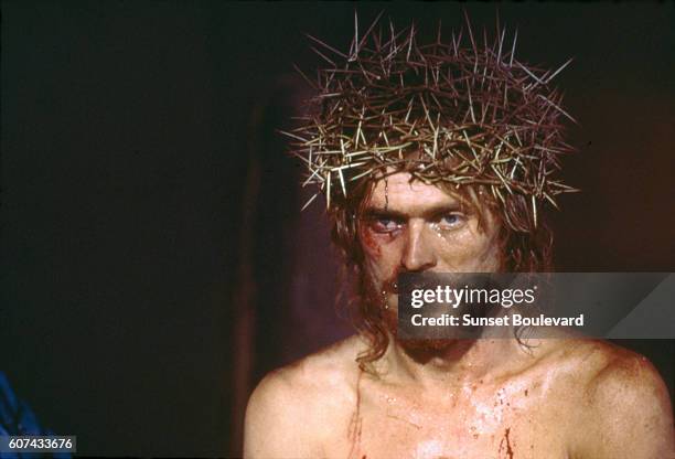 American actor Willem Dafoe on the set of The Last Temptation of Christ, based on the novel by Nikos Kazantzakis and directed by Martin Scorsese.