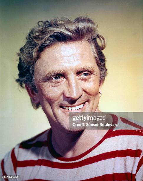 American actor Kirk Douglas on the set of 20000 Leagues Under the Sea, directed by Richard Fleischer.