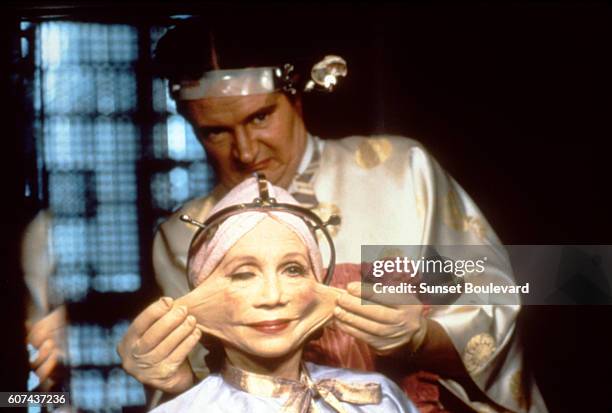 Katherine Helmond on the set of Brazil, written and directed by Terry Gilliam.