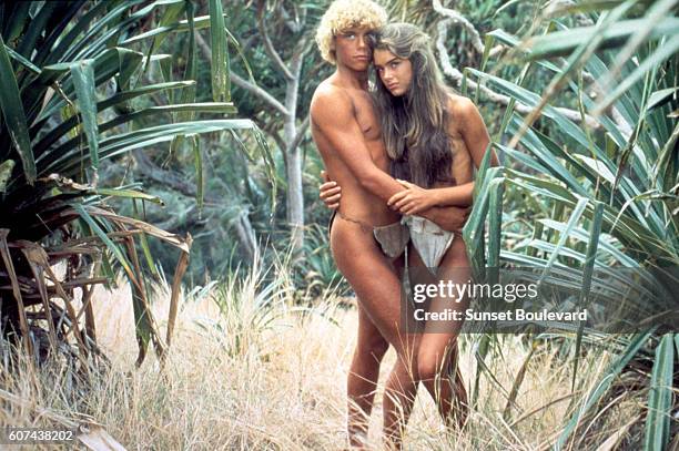 American actors Christopher Atkins and Brooke Shields on the set of The Blue Lagoon, based on the novel by Henry De Vere Stacpoole, and directed by...