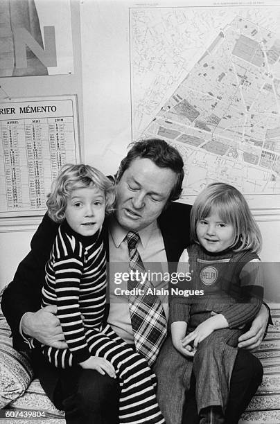 French far right-wing and nationalist politician, founder and President of the National Front Jean-Marie Le Pen and two of his three daughters,...