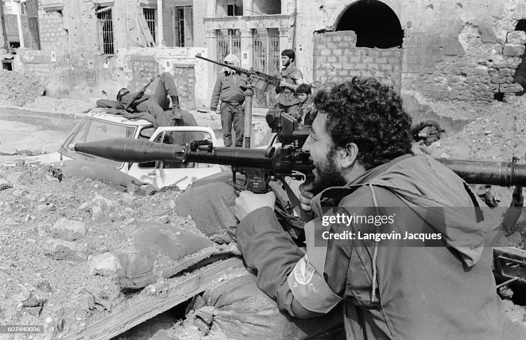 Mourabitoun Soldiers During Lebanese Civil War