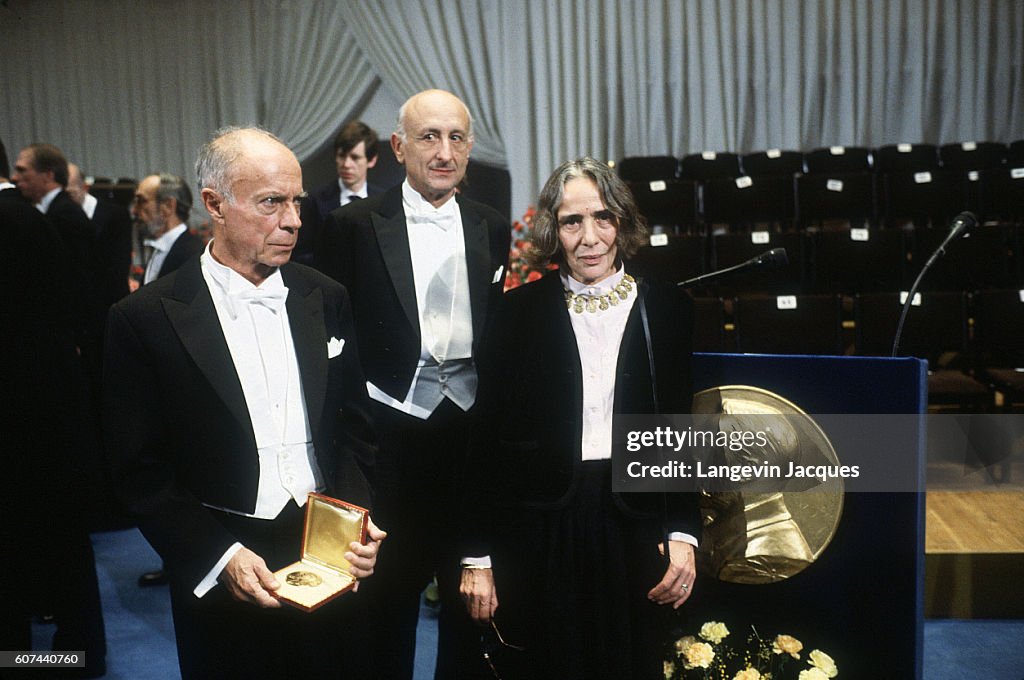 Author Claude Simon Receiving Nobel Prize for Literature
