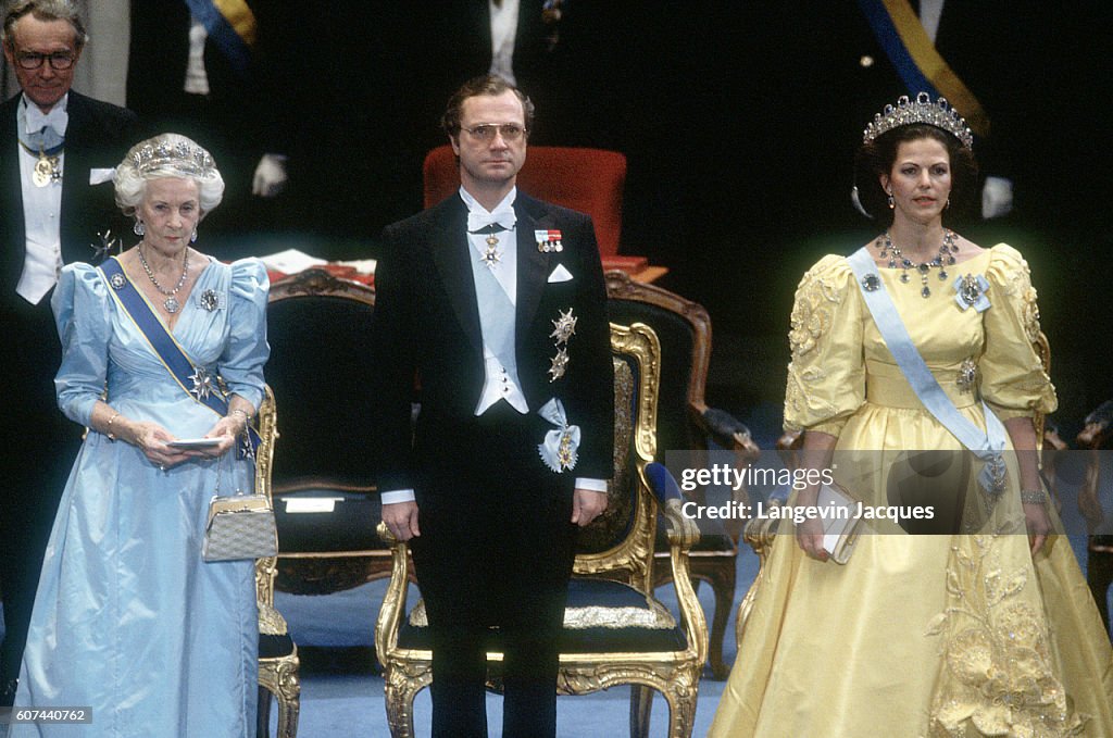 King Carl XVI Gustaf, Princess Liliane, and Queen Silvia